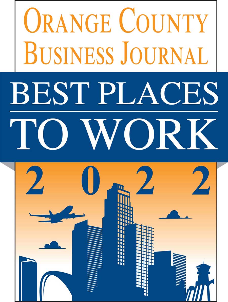 Best places to work - 2022 award by Orange county Business Journal